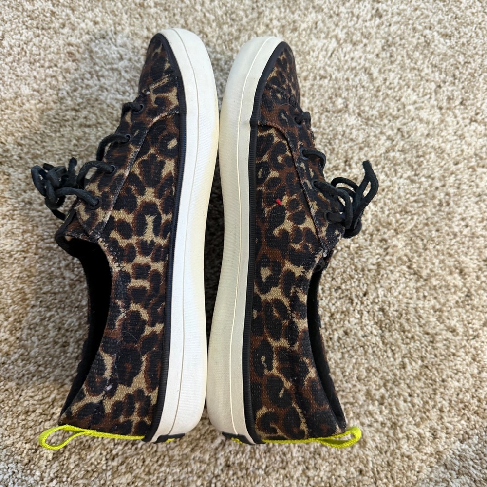 Sperry Crest Vibe SeaCycled Leopard Print Sneakers Womens 9 STS88919 Brown‎ Neon - Picture 7 of 10